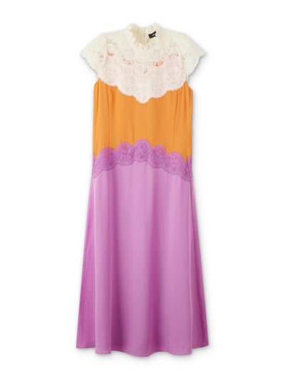 ME+EM Colour block lace trim maxi dress at Collagerie