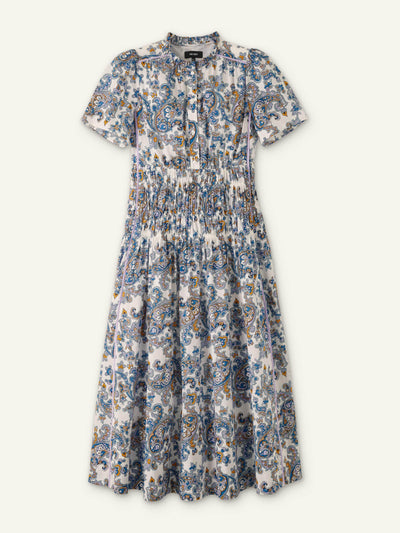 ME+EM Cotton geo paisley print midi dress at Collagerie