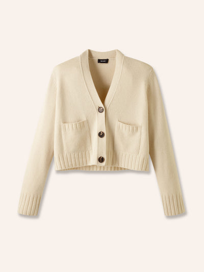 Me+Em Cream cashmere cardigan at Collagerie