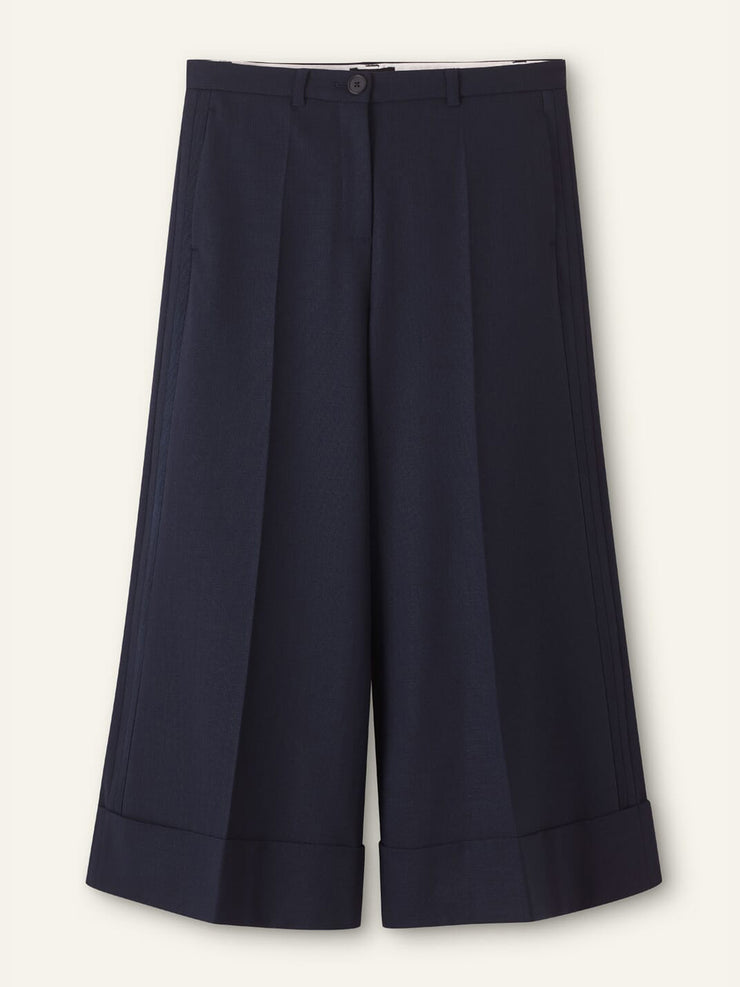 Wool-blend exaggerated crop trousers Clothing Me+Em    - Collagerie