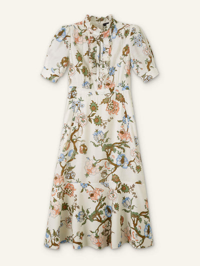 ME+EM Floral garden print midi dress at Collagerie
