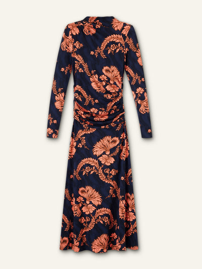 Me+Em Midnight floral print pleat detail dress at Collagerie