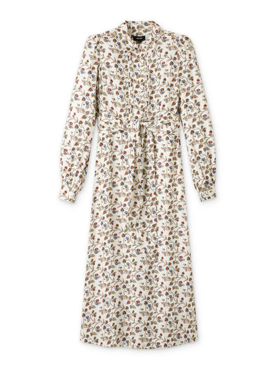 ME+EM Jacquard cottage garden print maxi shirt dress + belt at Collagerie