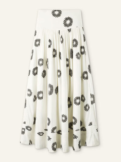 Me+Em Cheesecloth modern daisy print maxi skirt at Collagerie