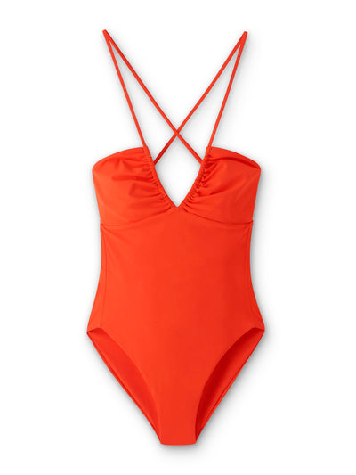 Me+Em Multiway neck ruched swimsuit at Collagerie
