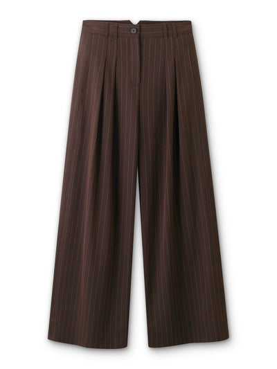 ME+EM Pinstripe wide-leg trousers at Collagerie