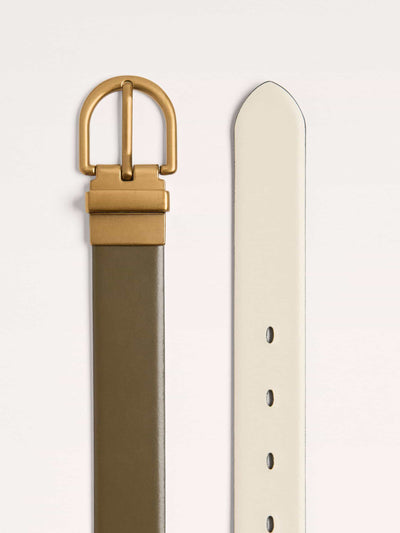 ME+EM Round buckle reversible belt at Collagerie