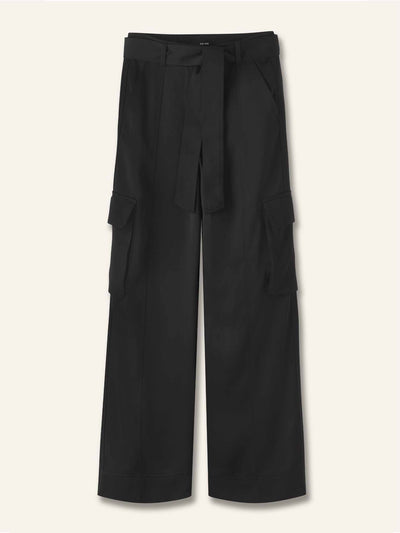 Me+Em Satin cargo trousers with belt at Collagerie