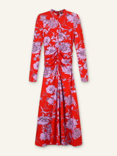 Me+Em Scribbled floral print fit and flare maxi dress at Collagerie