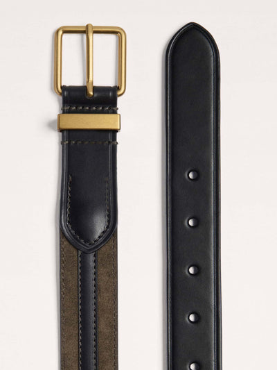 ME+EM Stripe leather belt at Collagerie
