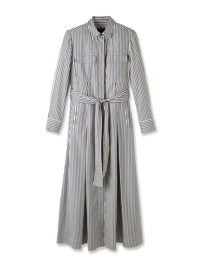 Me+Em Fluid striped shirt belted maxi dress at Collagerie