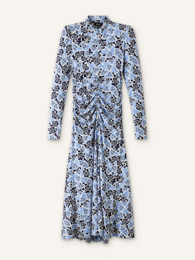 Me+Em Graphic ribbon floral print midi dress at Collagerie