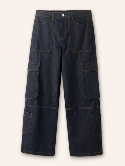 Me+Em Baggy cargo denim trouser at Collagerie