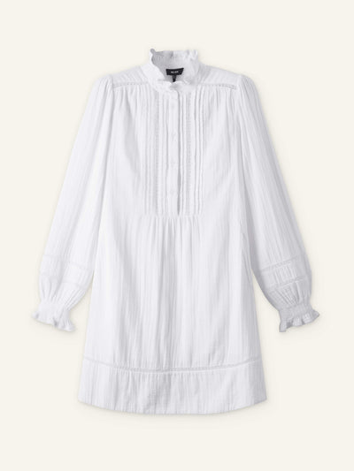 ME+EM Cheesecloth trim detail short swing dress at Collagerie