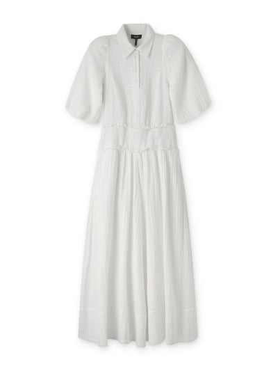 Me+Em Cheesecloth shirred maxi shirt dress at Collagerie