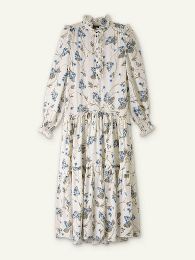 ME+EM Silk forget-me-not print maxi dress at Collagerie