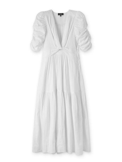 Me+Em Cheesecloth gathered sleeve maxi dress at Collagerie