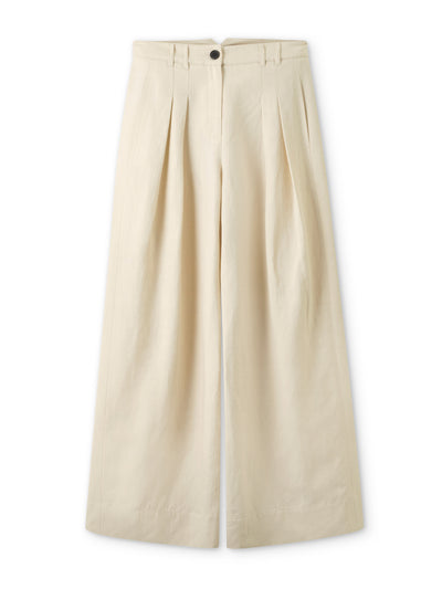 Me+Em Linen-blend pleated wide-leg pant at Collagerie