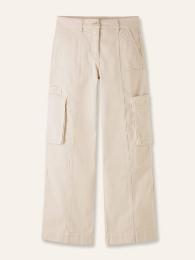 Me+Em Sand cotton cargo trousers at Collagerie