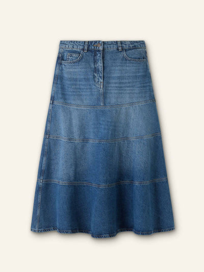 Me+Em Seam detail denim skirt at Collagerie