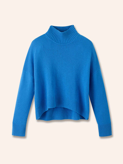 Me+Em Blue merino cashmere jumper at Collagerie