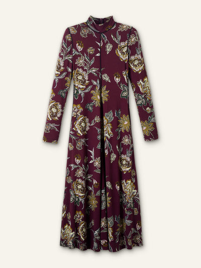 Me+Em Rich autumn floral print maxi dress at Collagerie