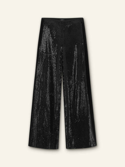 Me+Em Silk-blend velvet sequin flare trousers at Collagerie