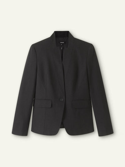 Me+Em Textured Tailoring collarless blazer at Collagerie