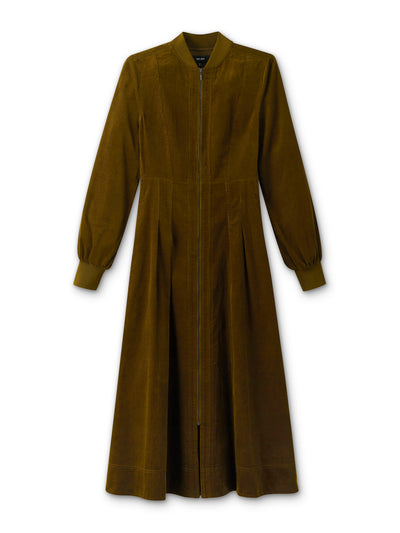 ME+EM Cotton cord pleated midi dress at Collagerie