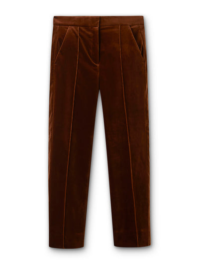 ME+EM Velvet slim crop trousers at Collagerie