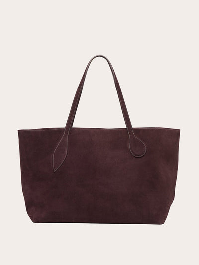 Little Liffner Mega sprout tote amarone suede at Collagerie