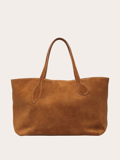 Little Liffner Rhum suede Mega Sprout tote bag at Collagerie