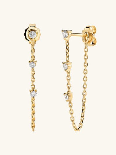 Mejuri Mini diamond chain studs at Collagerie