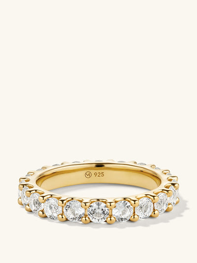 Mejuri Aurora lab grown sapphire eternity ring at Collagerie