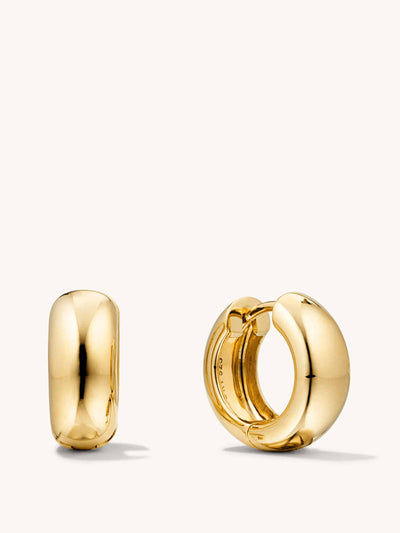 Mejuri Chunky 18kt gold-vermeil hoop earrings at Collagerie