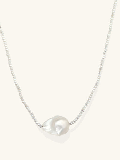 Mejuri Clara pearl necklace at Collagerie