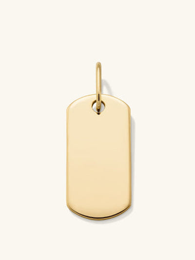 Mejuri Flat Tag engravable charm at Collagerie