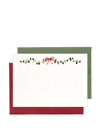 Memo Press Christmas Garland note cards at Collagerie