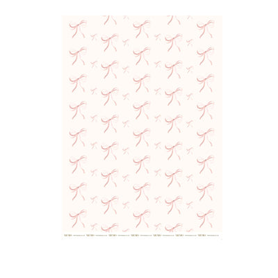 Memo Press Shell pink bow wrapping paper at Collagerie