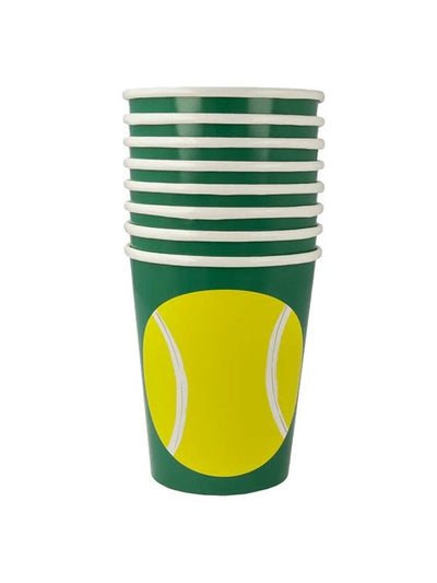 Meri Meri Tennis ball-print paper cups (pack of 8) at Collagerie