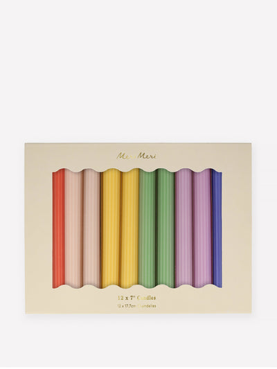 Meri Meri Rainbow tall candles (set of 12) at Collagerie