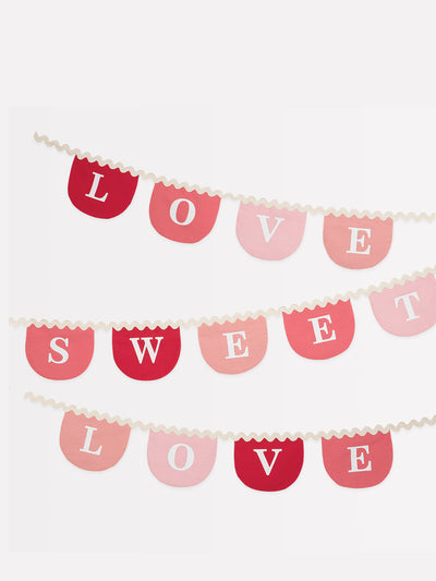 Meri Meri Valentine's Fabric Garland at Collagerie