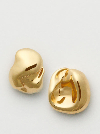 Completedworks The organic gold vermeil studs at Collagerie