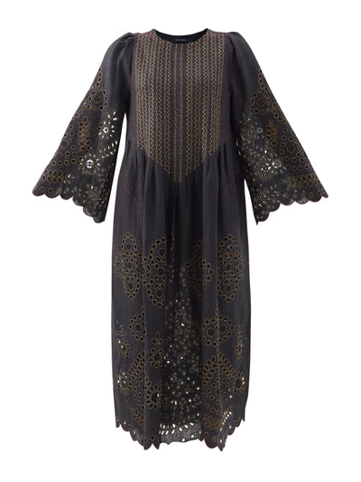 Vita Kin Embroidered linen dress at Collagerie
