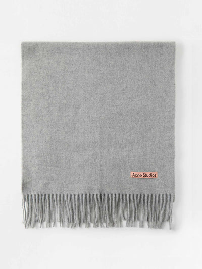 Acne Studios Canada fringed wool scarf at Collagerie