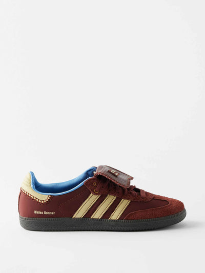 Adidas X Wales Bonner Samba suede and satin trainers at Collagerie