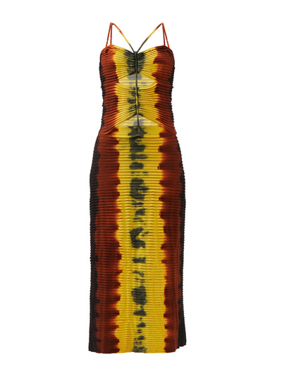 Altuzarra Shibori-dyed cutout ribbed-knit dress at Collagerie