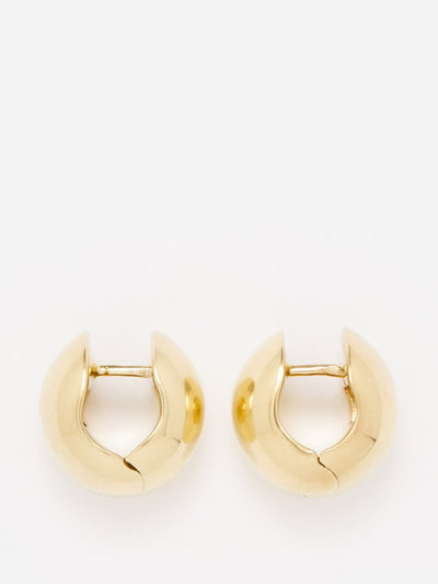 Annika Inez Chunky 14kt gold-plated hoop earrings at Collagerie