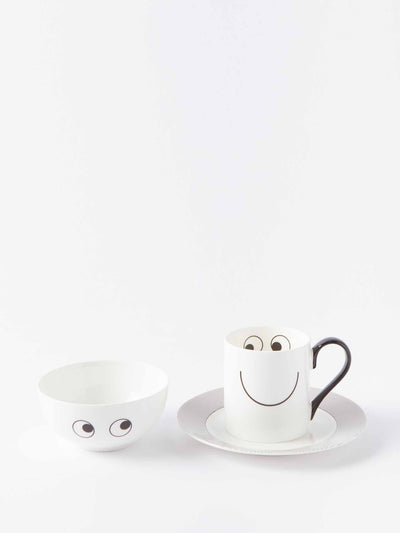 Anya Hindmarch Eyes bone china breakfast set at Collagerie