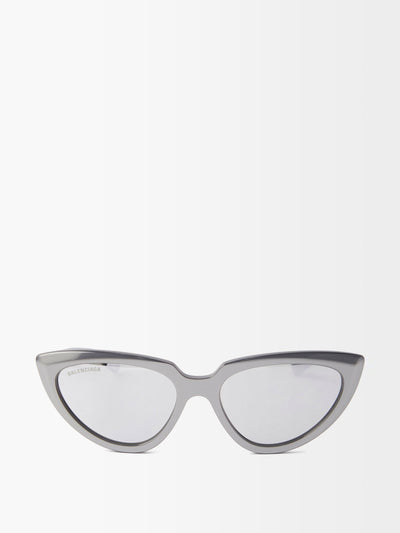 Balenciaga Eyewear Grey cat-eye acetate sunglasses at Collagerie